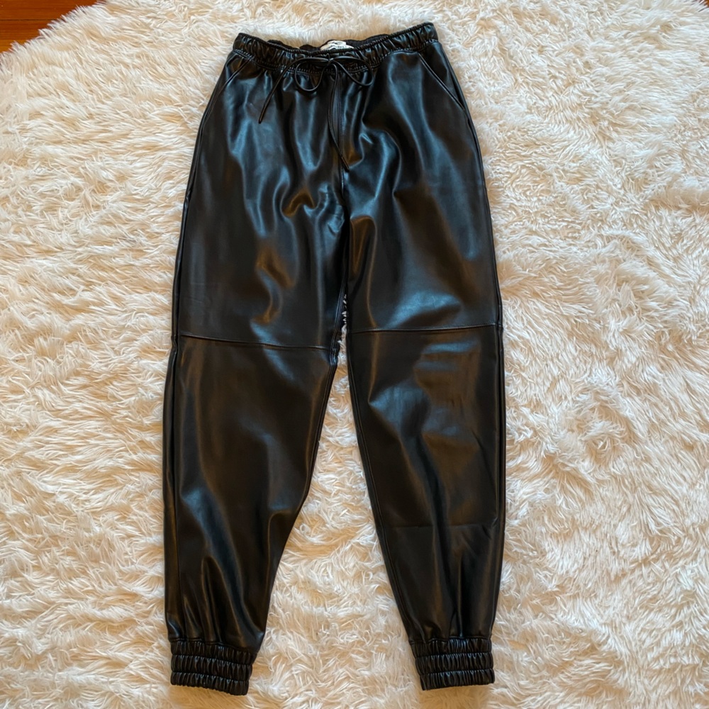 Abercrombie leather joggers
